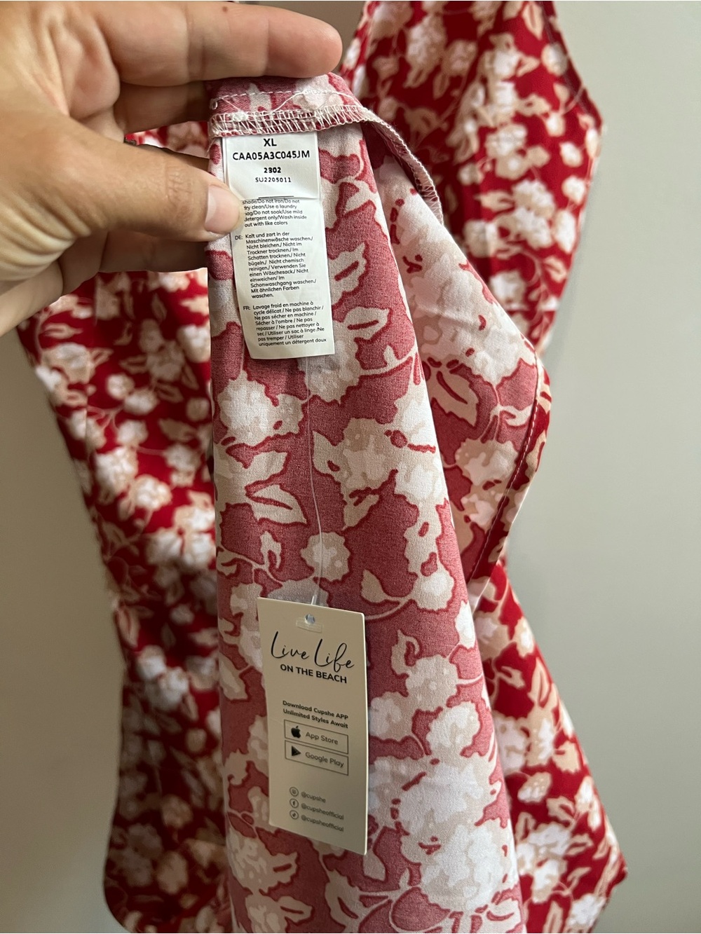 Cupshe NWT Floral V-Neck Maxi Dress size XL - Picture 4 of 8